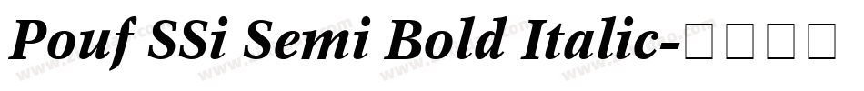 Pouf SSi Semi Bold Italic字体转换